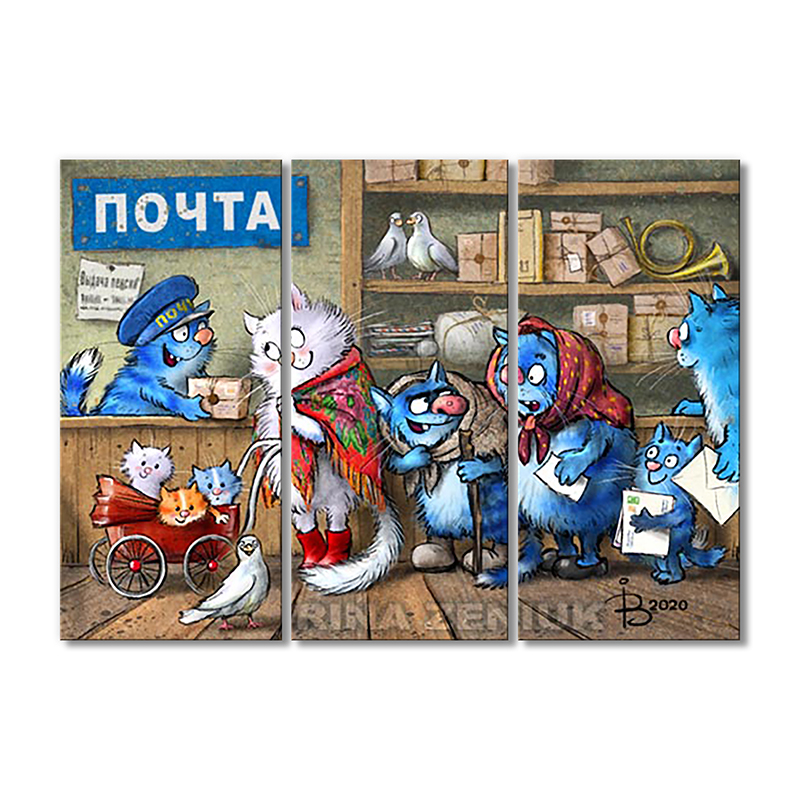 

Модульная картина Artel «На Почте» 3 модуля 70x105 см