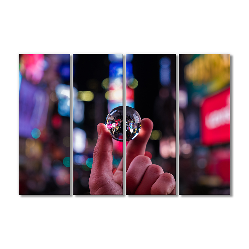 

Модульная картина Artel «Ночной город вверх тормашками» 4 модуля 60x90 см