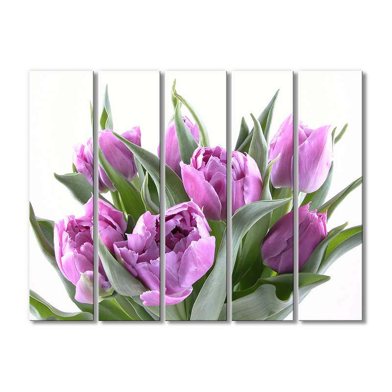 

Модульная картина Artel «Нежный букет сиреневых тюльпанов» 5 модулей 80x120 см