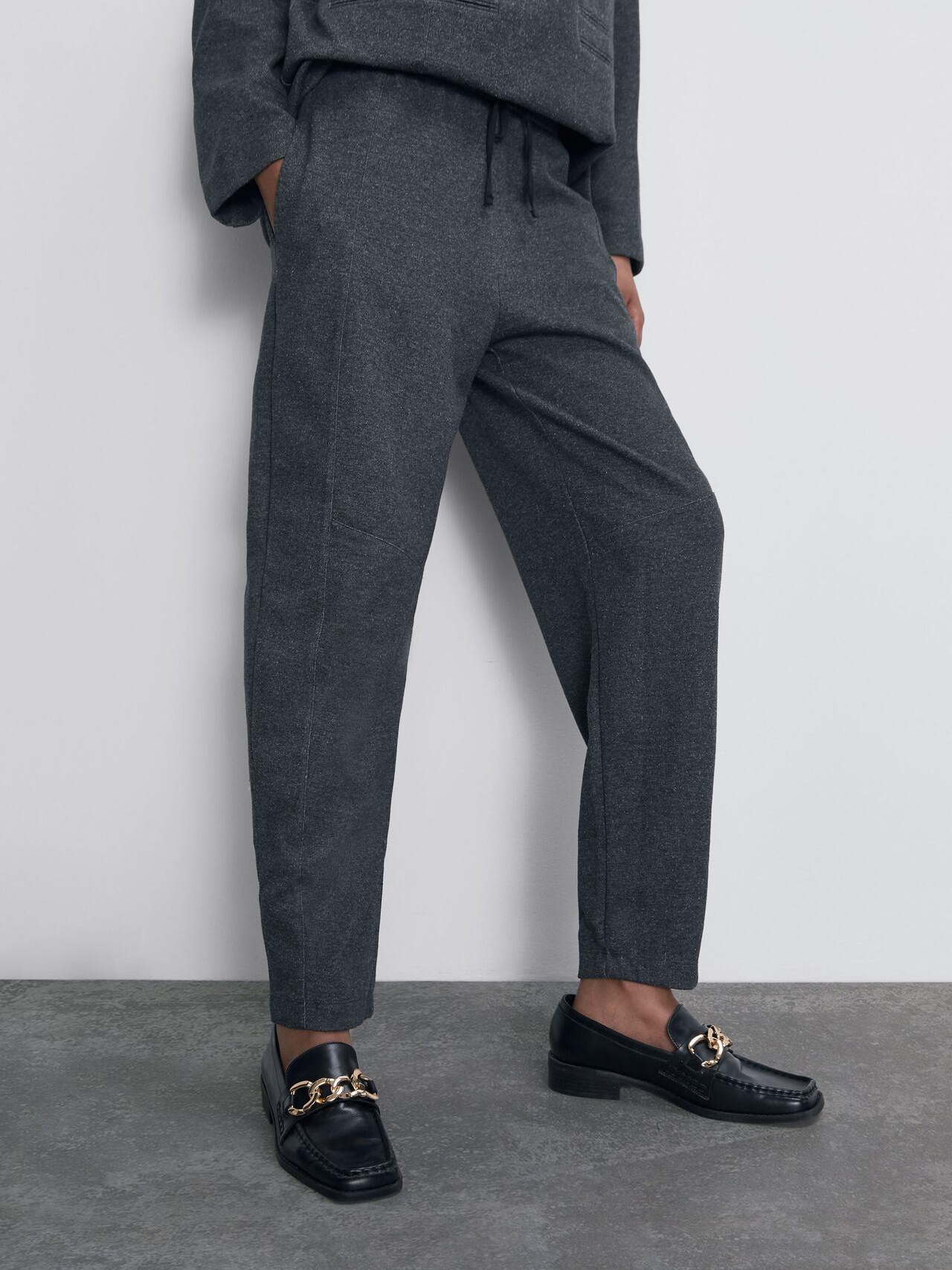 

Брюки Zara XAZ266105UDRO L Темно-серые
