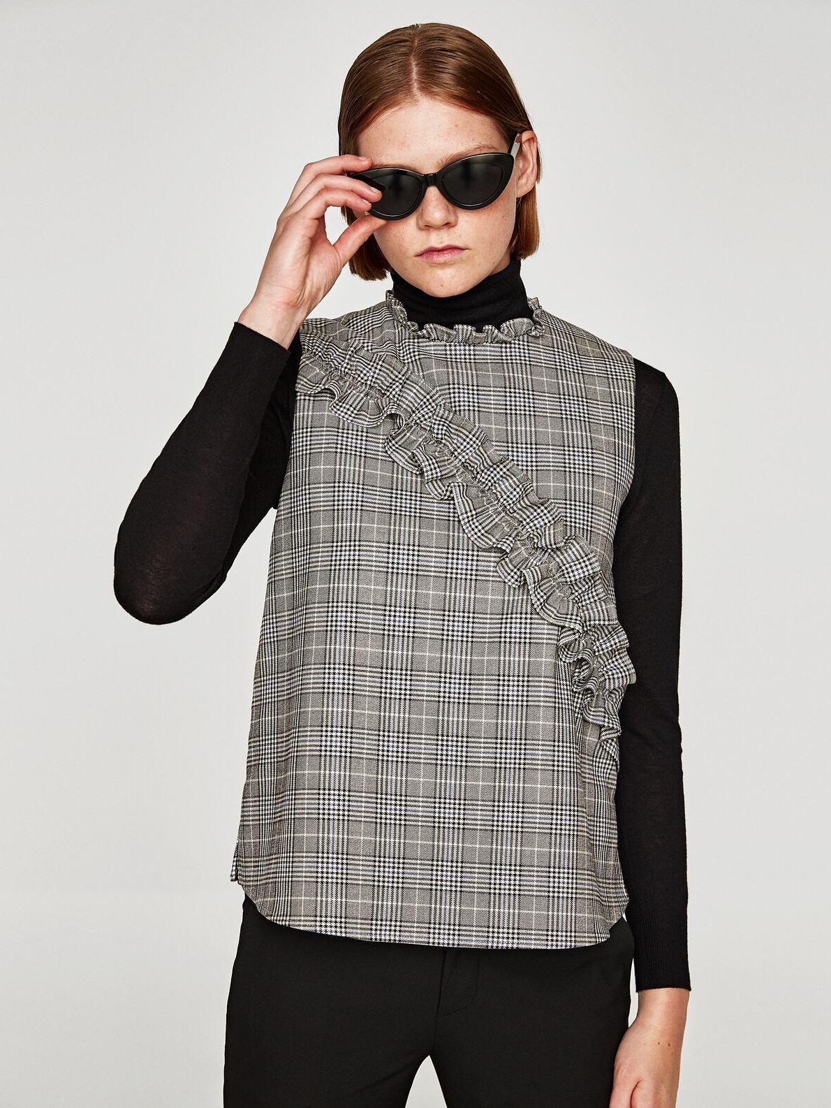 

Блузка Zara XAZ139674JGGJ XL Серая