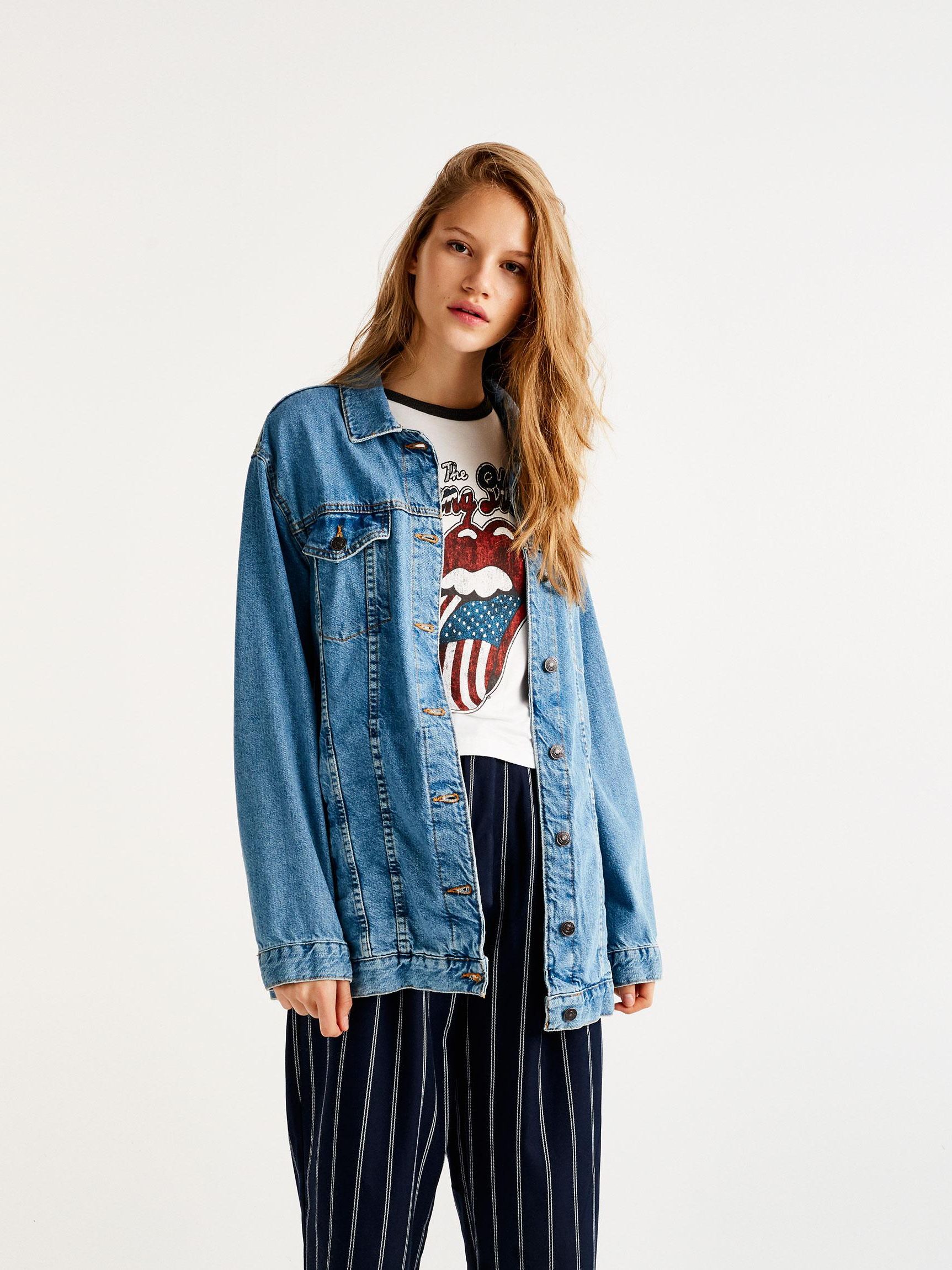 

Джинсовая куртка Pull & Bear XAZ203420TAED M Голубая