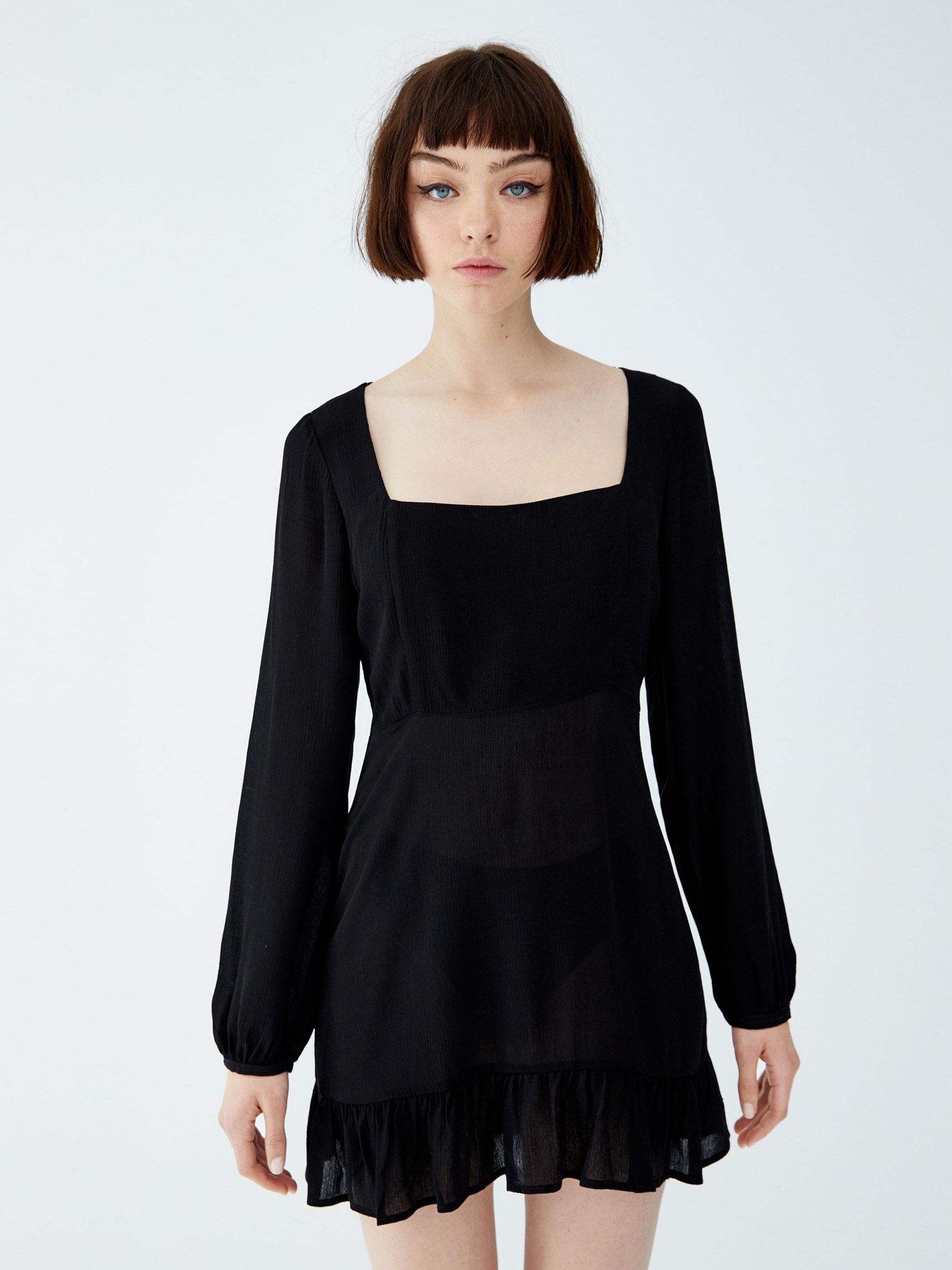 

Платье Pull & Bear XAZ233361CXQW  Черное, Платье Pull & Bear XAZ233361CXQW XS Черное