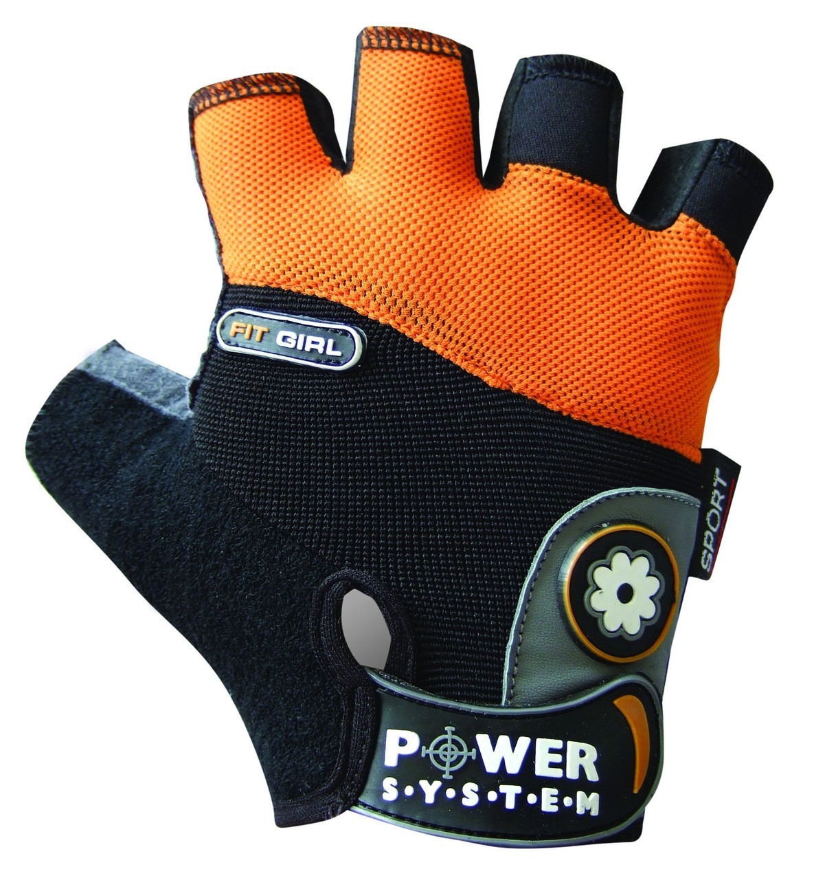 

Перчатки для фитнеса и тяжелой атлетики Power System Fit Girl Женские PS-2900 Black/Orange L