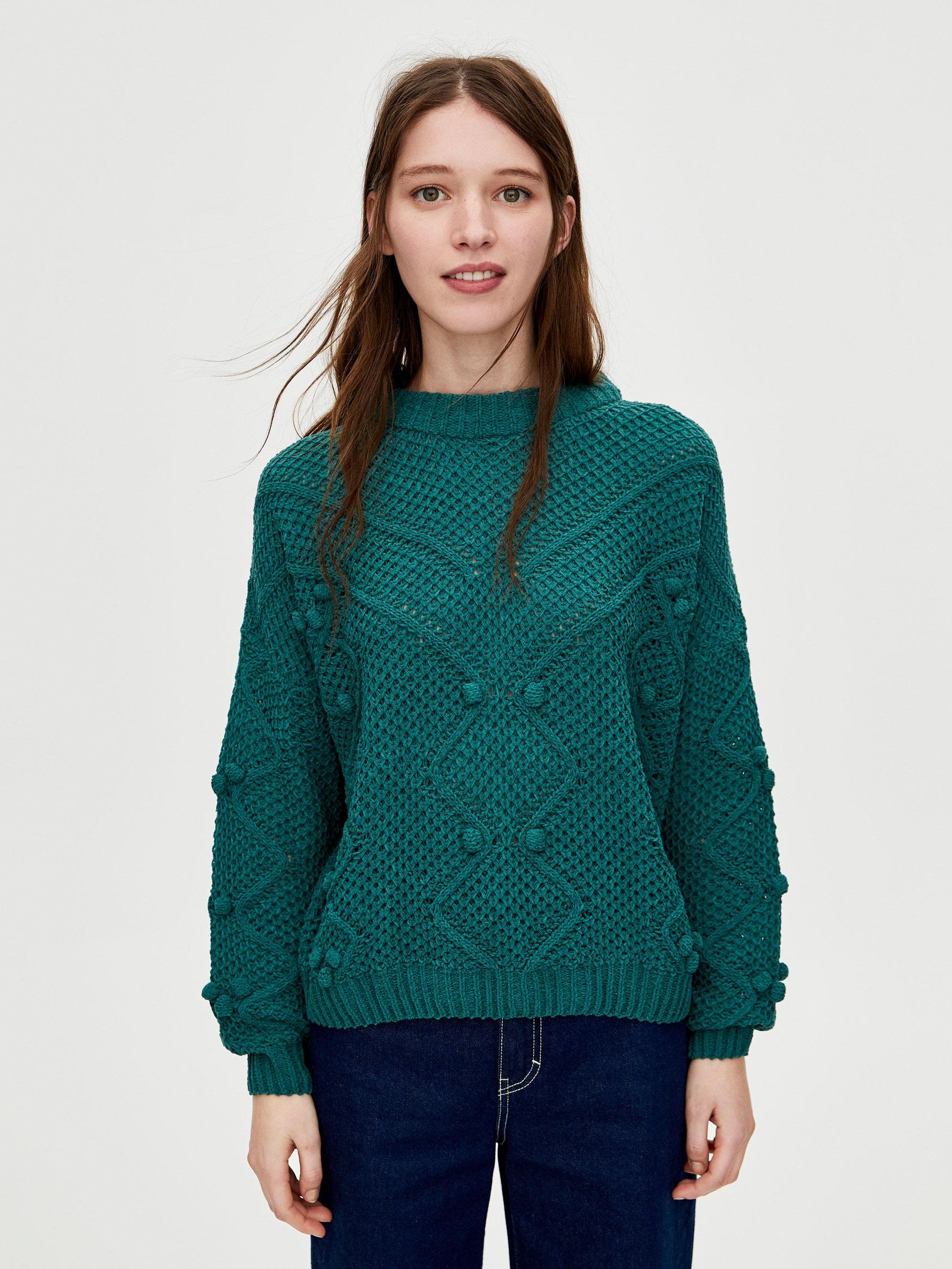 

Джемпер Pull & Bear XAZ240507XVVW S Бирюзовый