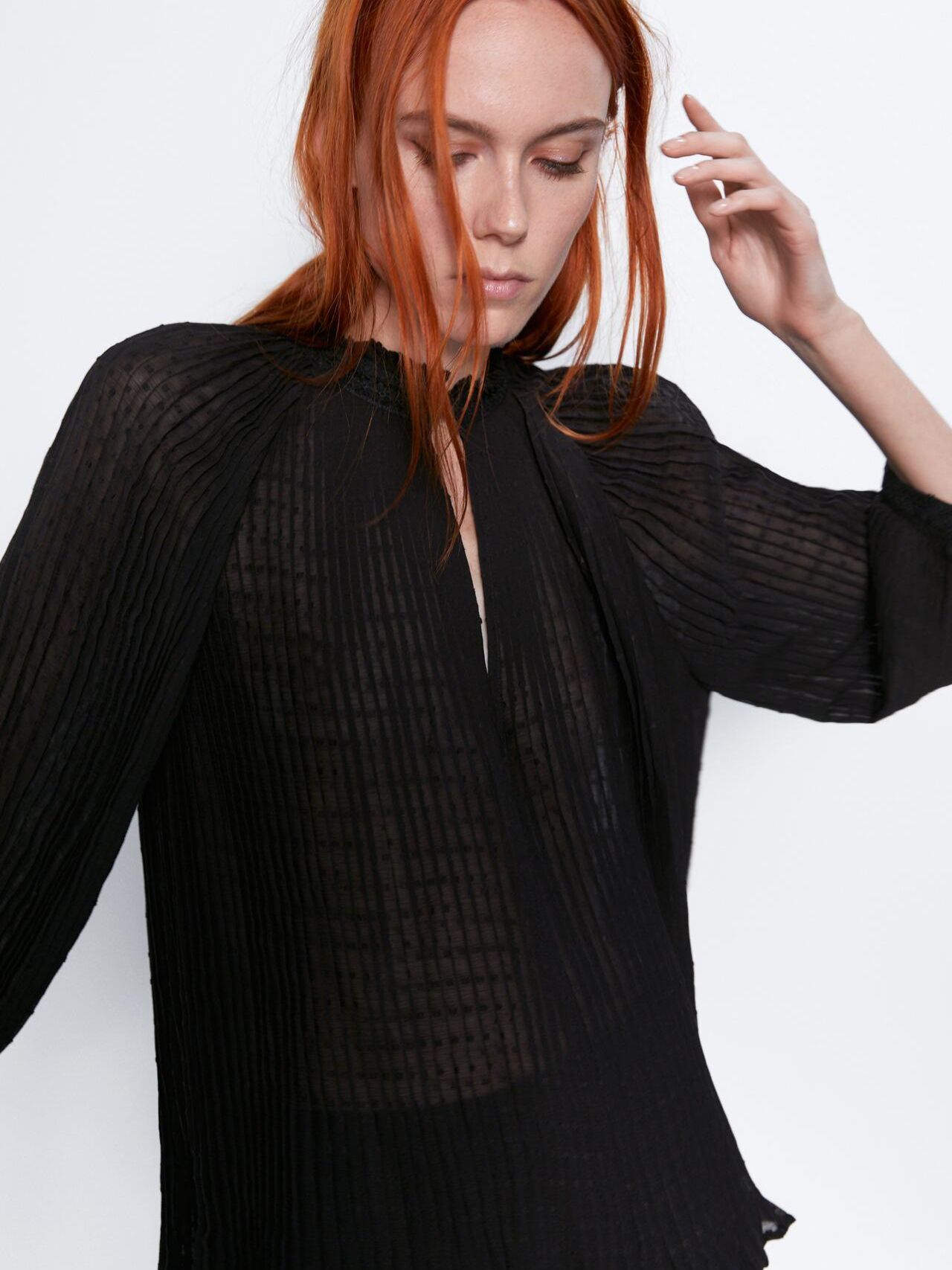 

Блузка Zara XAZ245182ECVJ L Черная