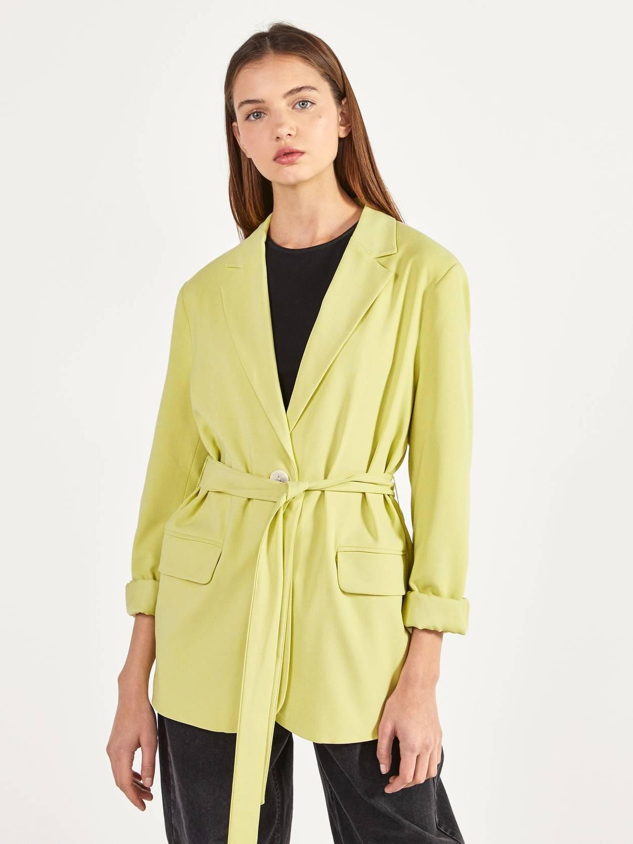 

Плащ Bershka XAZ261726NHAU  Лимонный, Плащ Bershka XAZ261726NHAU M Лимонный