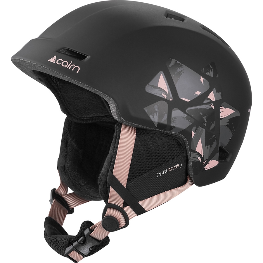 

Шлем ультралегкий горнолыжный Cairn Meteor black powder-pink leaf 57-58