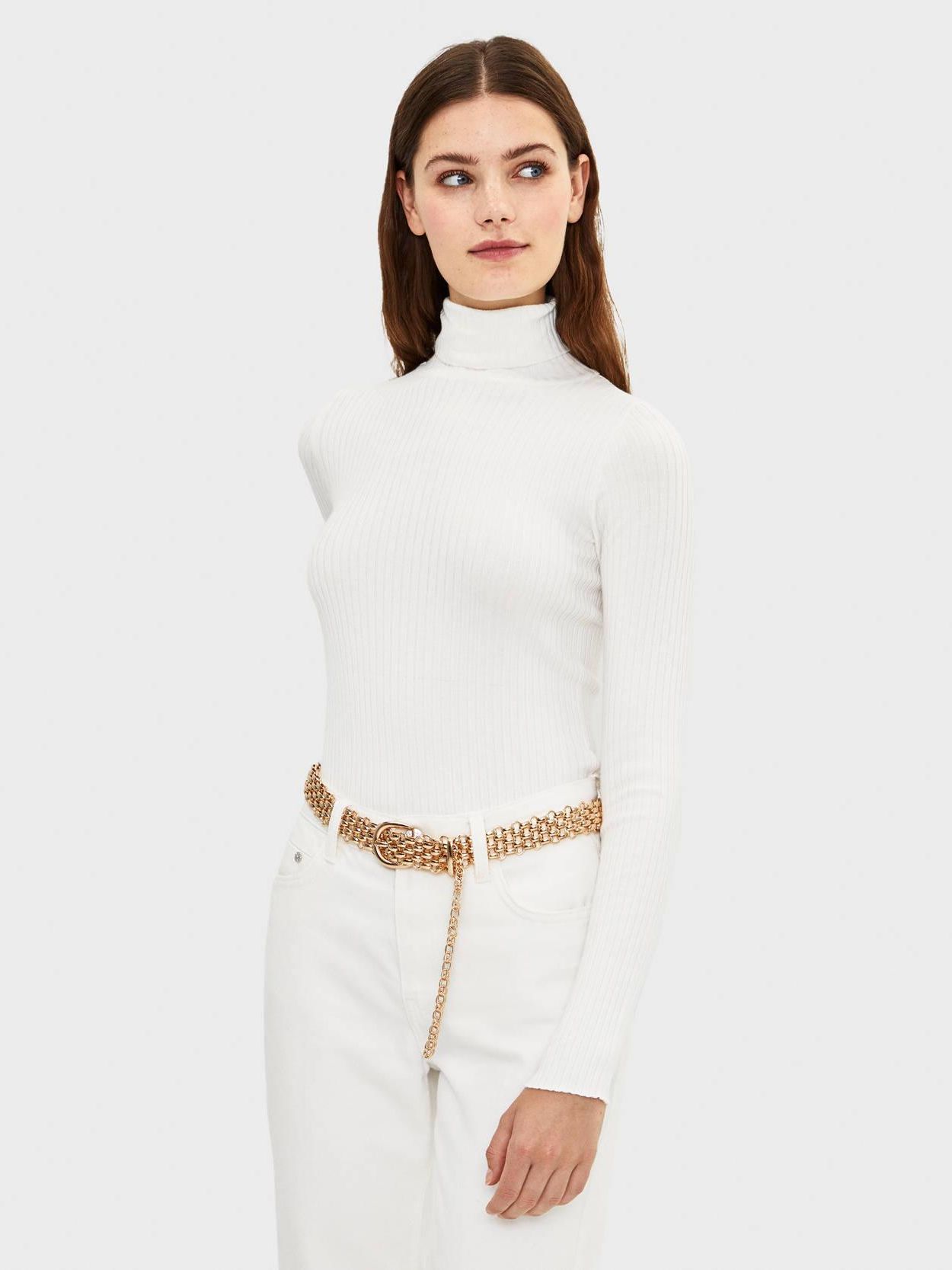 

Водолазка Bershka XAZ263016KLHE  Белая, Водолазка Bershka XAZ263016KLHE XS Белая
