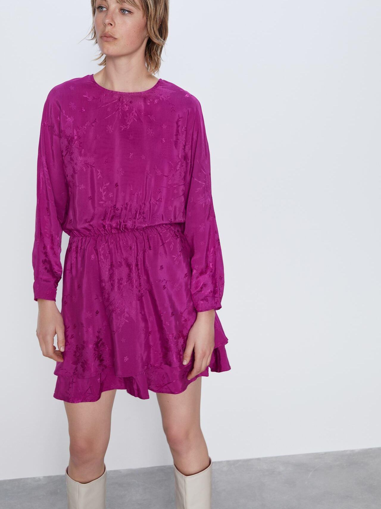 

Платье Zara XAZ263284KJYO XL Фиолетовое