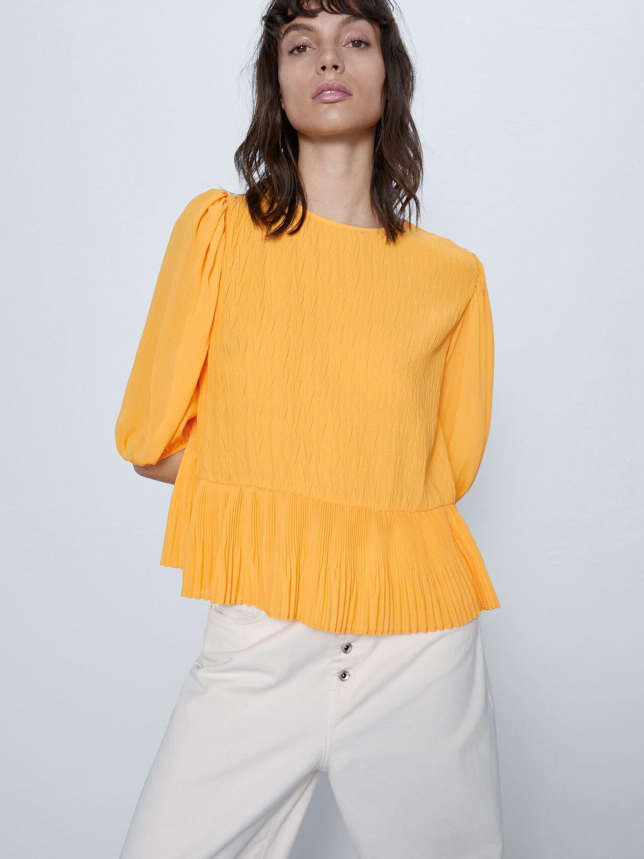

Блузка Zara XAZ263954OTZD L Желтая