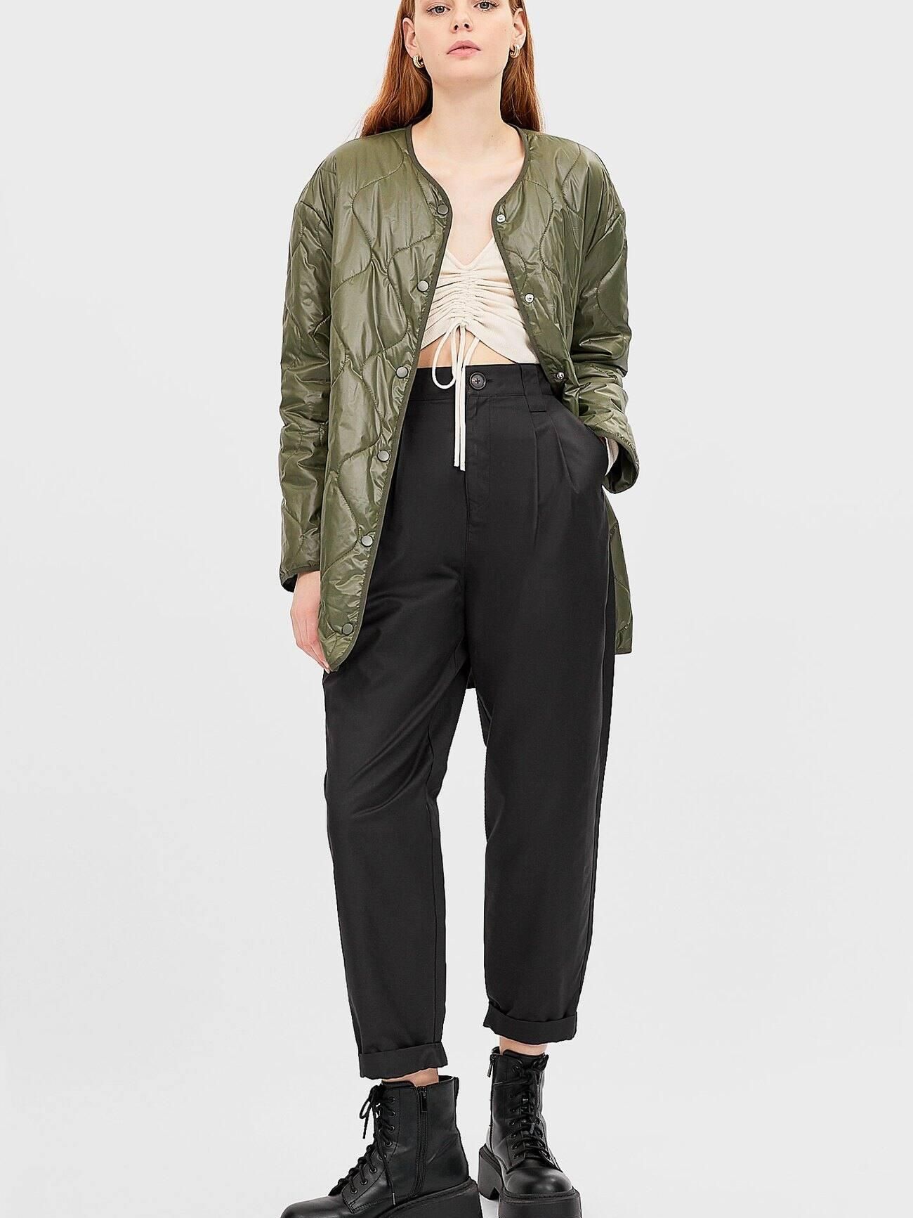 

Куртка Stradivarius XAZ275495BFVJ M Темно-зеленая