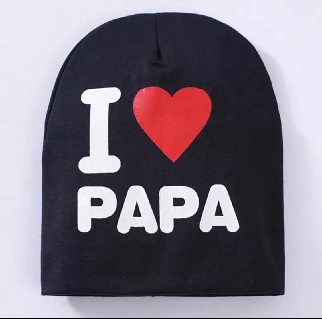 

Шапка I love papa 1-4 года (44-52 см) черная J00220