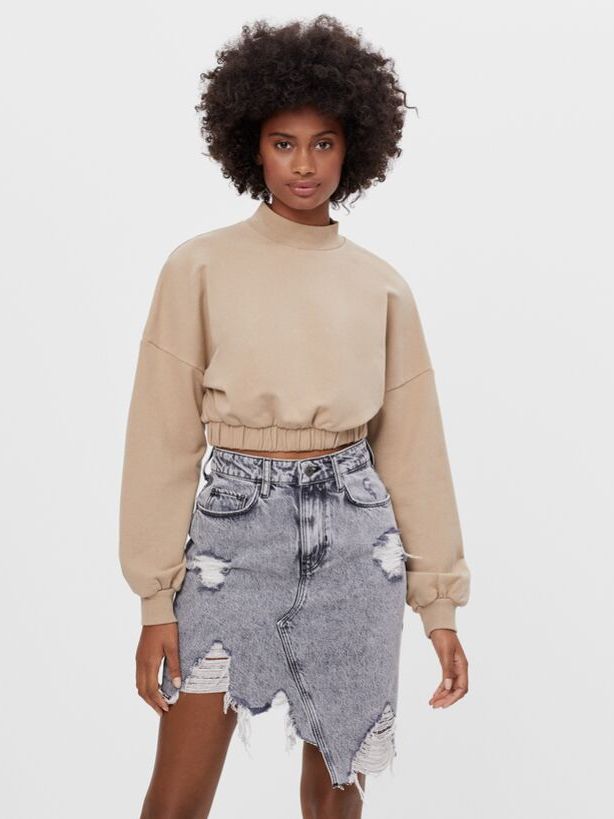 

Юбка джинсовая Bershka 0553/179/818 32 Серая