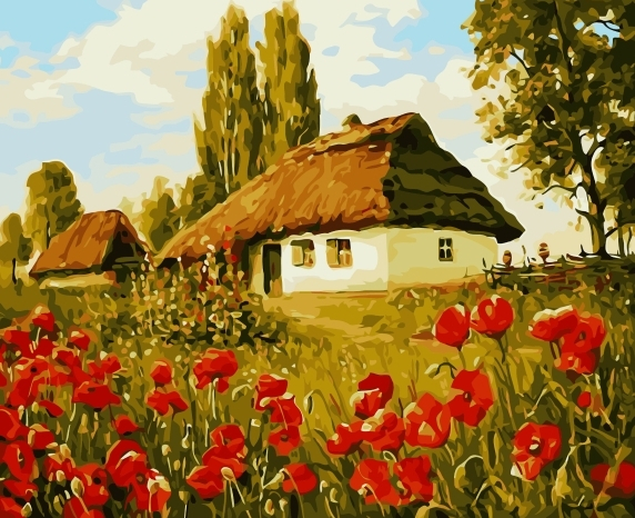 

Картина по номерах Bookopt Українська хата 40x50 (BK1470)