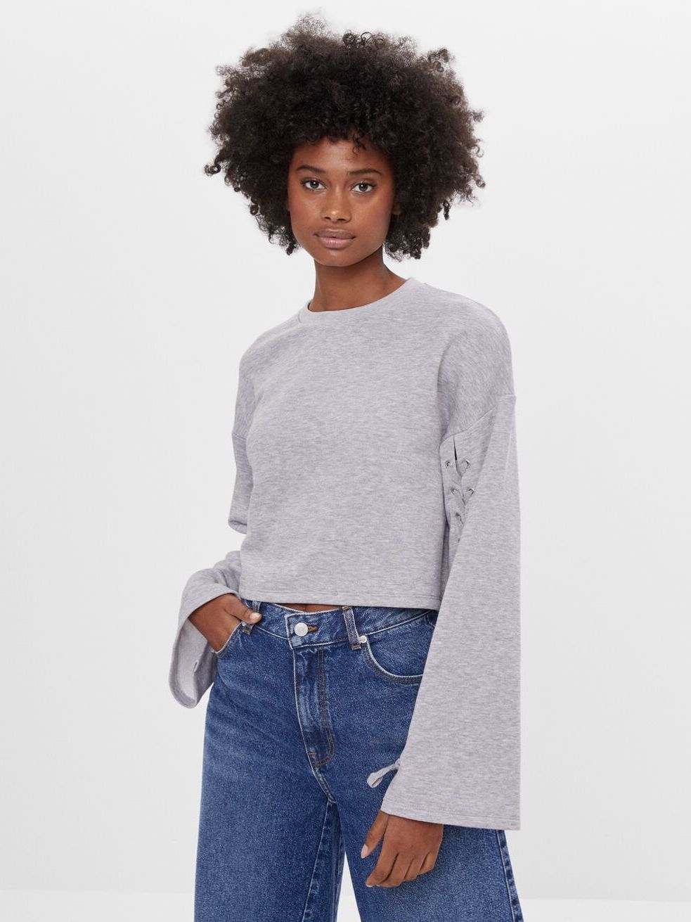 

Джемпер Bershka 6818/326/812  Серый, Джемпер Bershka 6818/326/812 L Серый