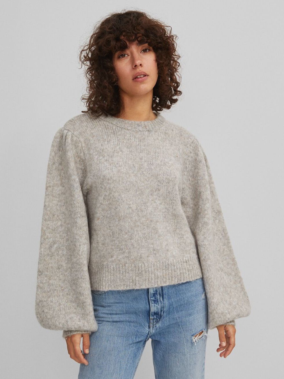 

Джемпер Bershka 6933/512/806 XS Светло-серый