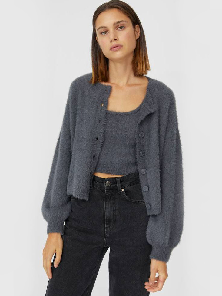 

Кардиган Stradivarius 5067/465/250 M Серый