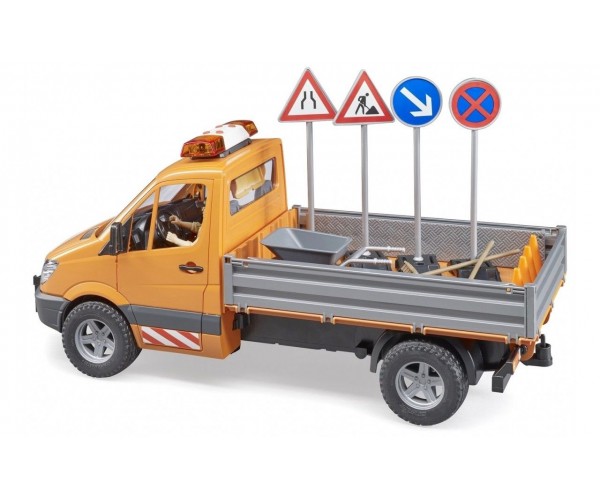

Игрушка Bruder МВ Sprinter BRUDER дорожная служба + фигурка + аксессуары, М1:16 (02537)