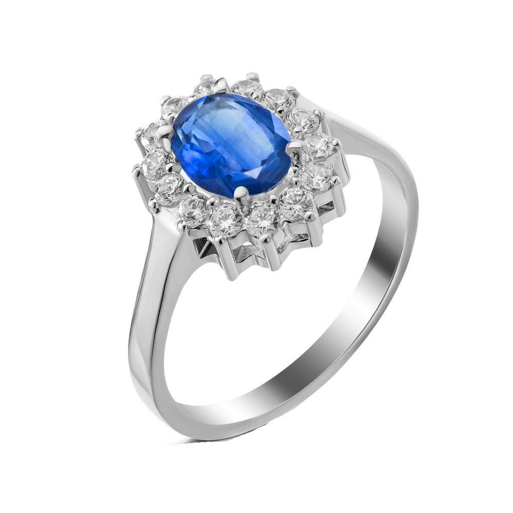

Серебряное кольцо с кианитом 012-3710 GS-5707 р-17.5