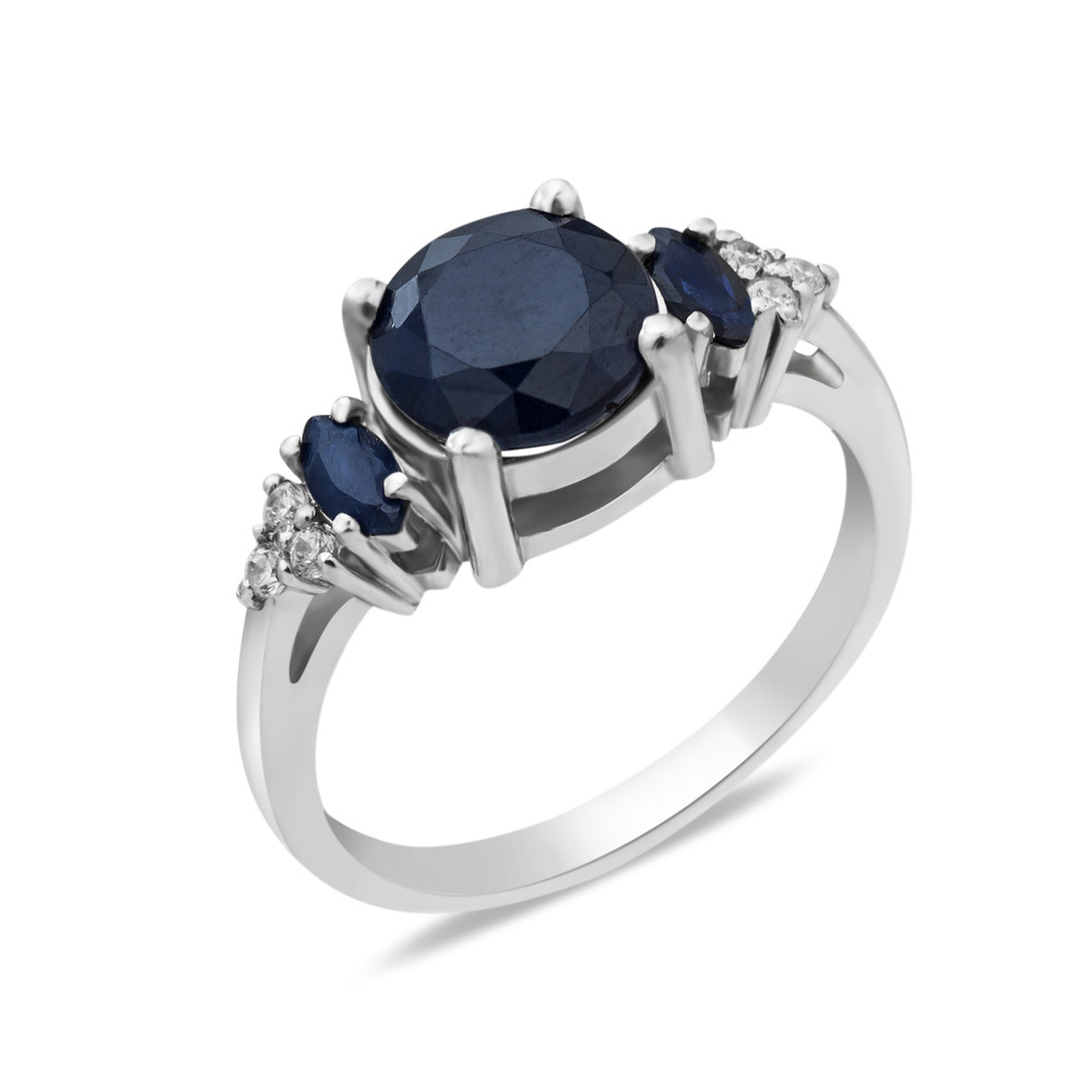 

Серебряное кольцо с сапфиром 064-3110 GS-6408 р-18.5
