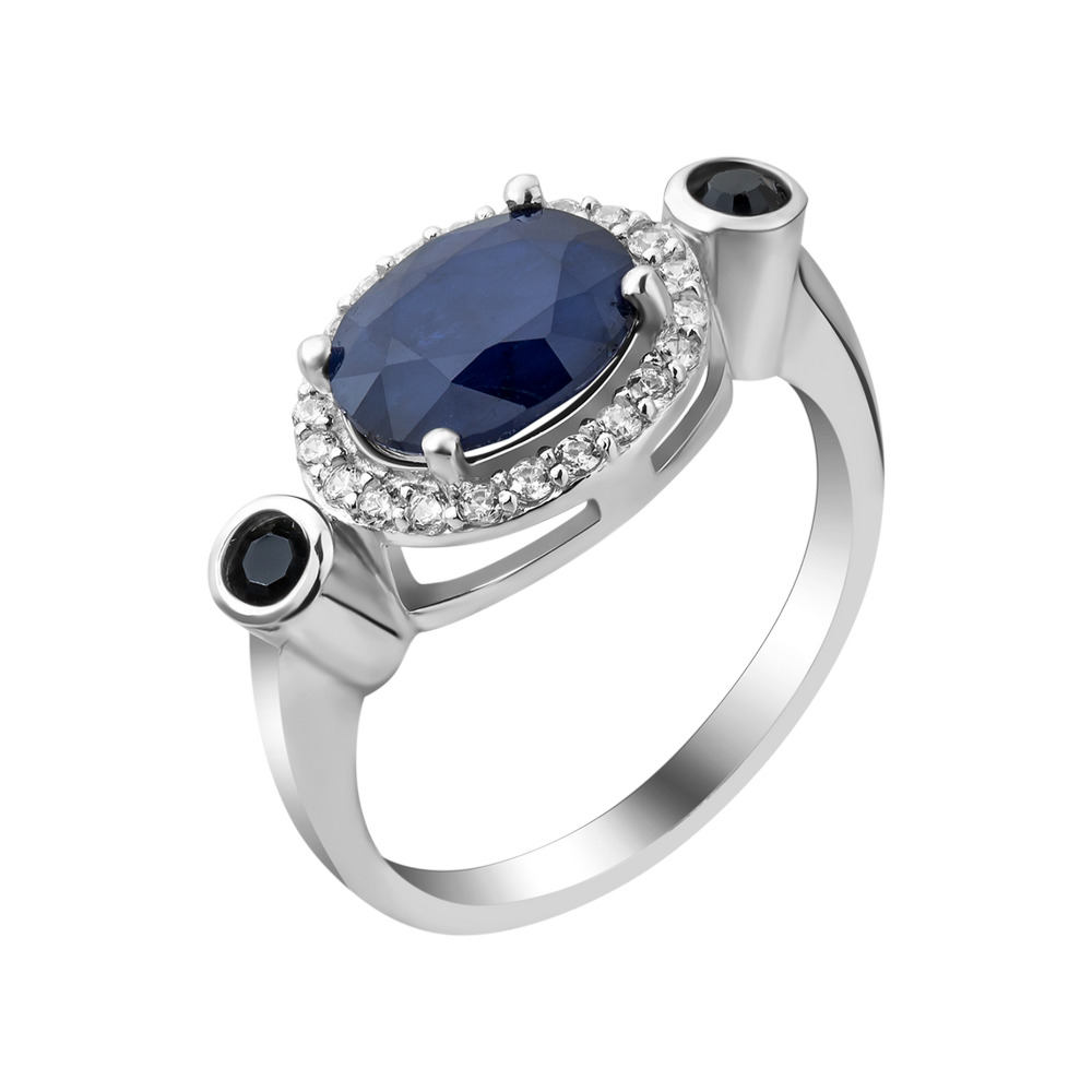 

Серебряное кольцо с сапфиром 191-3110 GS-5810 р-18