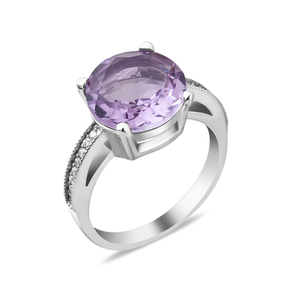 

Серебряное кольцо с аметистом 102-6210 GS-5773 р-18.5