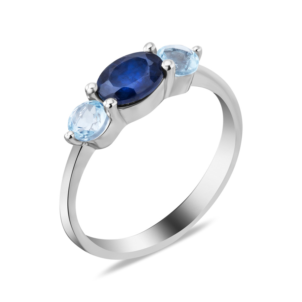 

Серебряное кольцо с сапфиром 182-3139 GS-5805 р-18