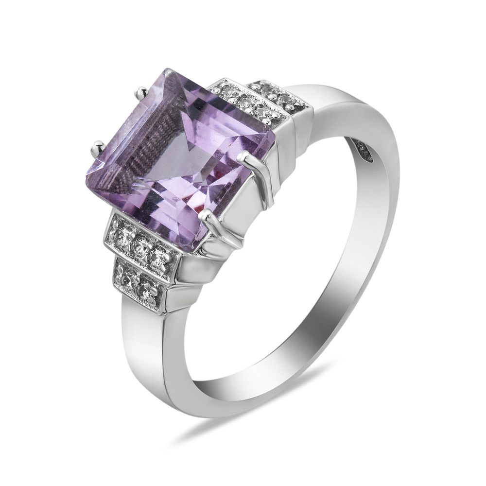 

Серебряное кольцо с аметистом 156-6210 GS-5793 р-18