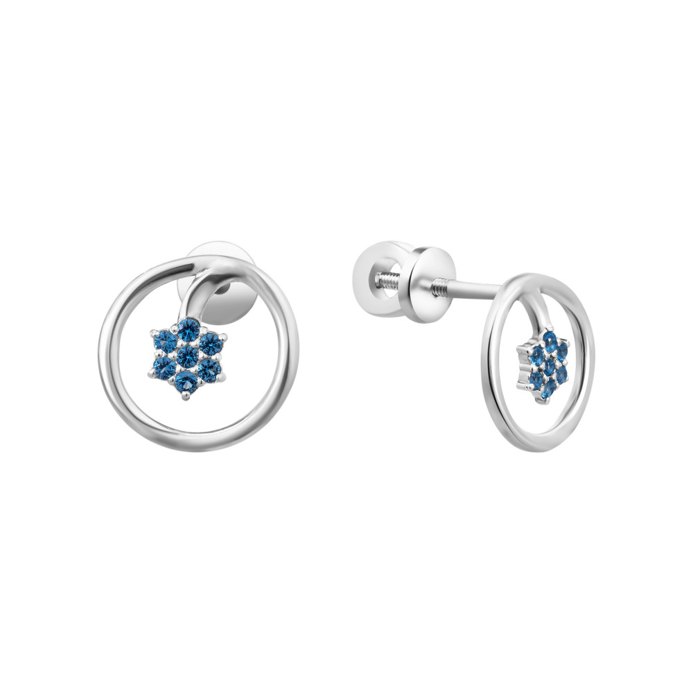

Серебряные серьги с фианитом B039CZ-30 GS-6286 р-