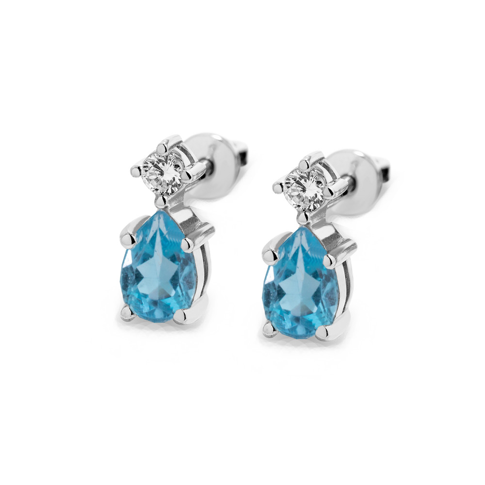 

Серебряные серьги с скай топазом 077-3910 GS-5919 р-