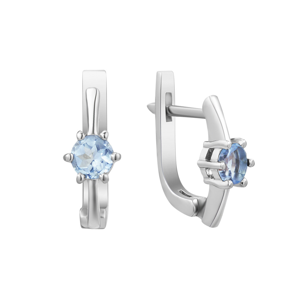 

Серебряные серьги с скай топазом 047-39 GS-5883 р-