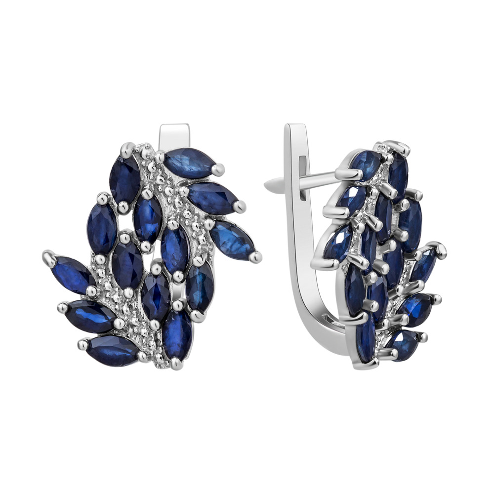 

Серебряные серьги с сапфиром 185-31 GS-6005 р-