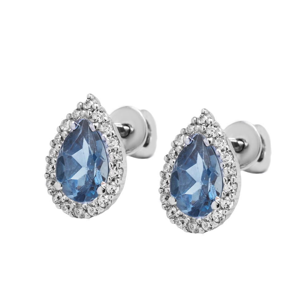

Серебряные серьги с Лондон топазом 011-3310 GS-5847 р-