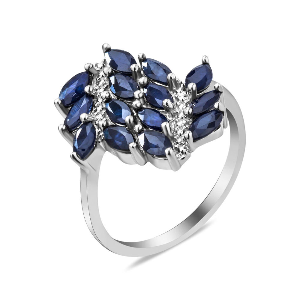 

Серебряное кольцо с сапфиром 185-31 GS-5806 р-17