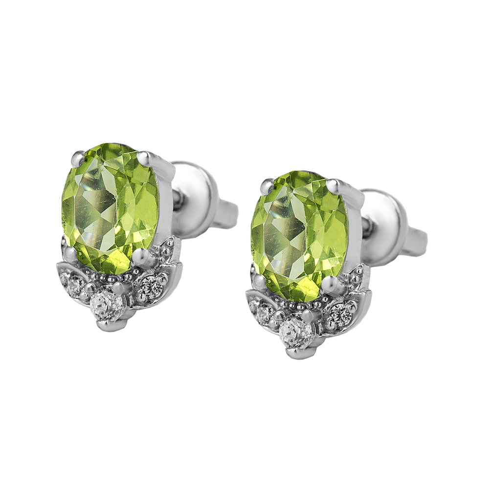 

Серебряные серьги с перидотом 081-5310 GS-5927 р-