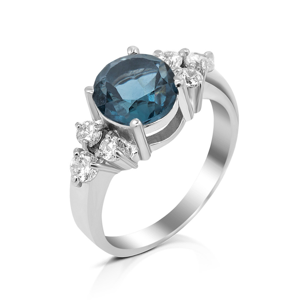 

Серебряное кольцо с Лондон топазом 029-3310 GS-6058 р-20