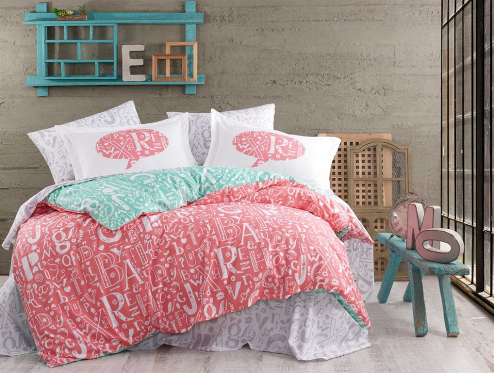 

Постельное белье Poplin Hobby Dream коралловый евро