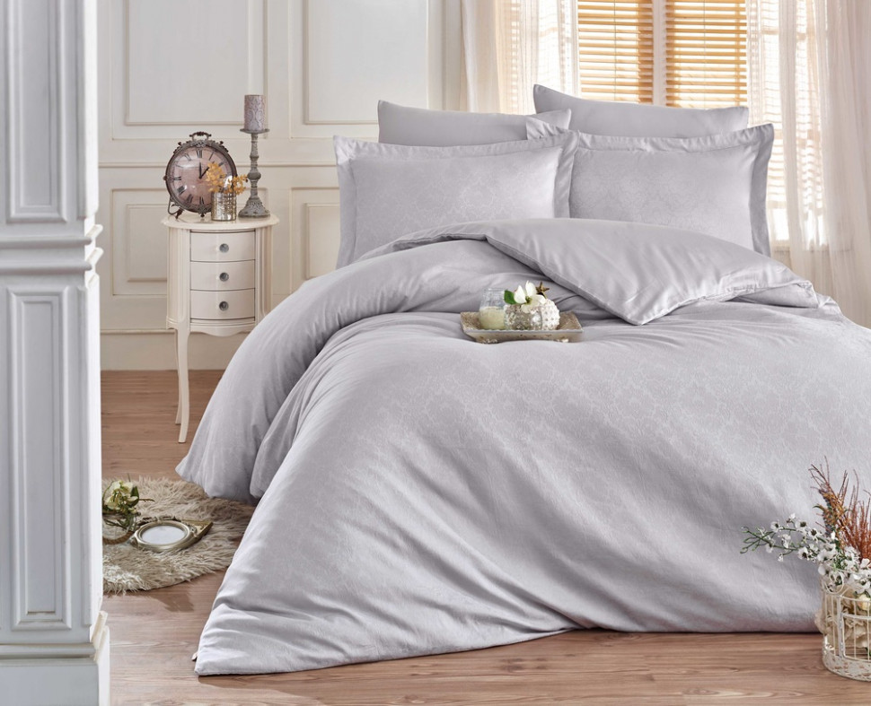 

Постельное белье Hobby Exclusive Sateen Diamond Damask серый евро