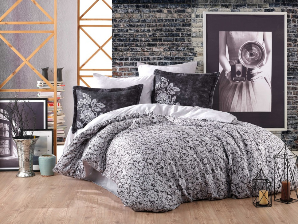 

Постельное белье Hobby Exclusive Sateen Elvira черный евро