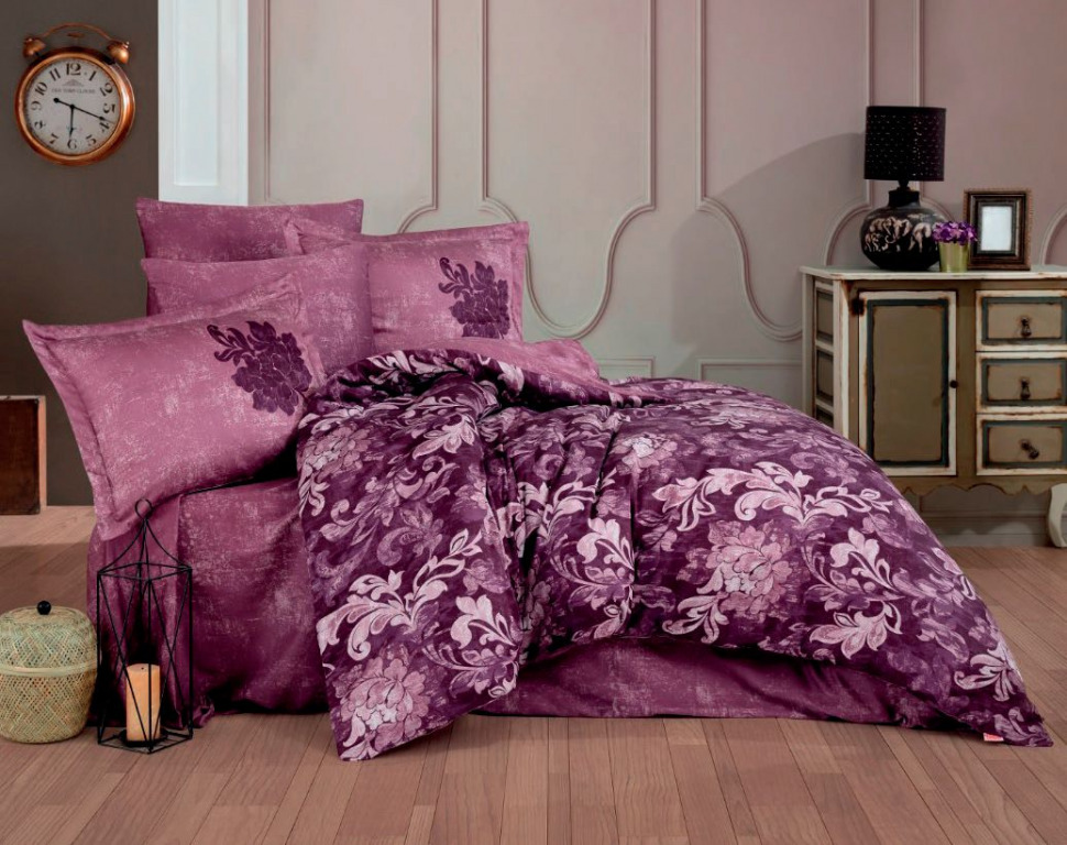 

Постельное белье Hobby Exclusive Sateen Adele бордовый евро