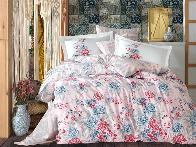 

Постельное белье Poplin Hobby Florentina серый евро