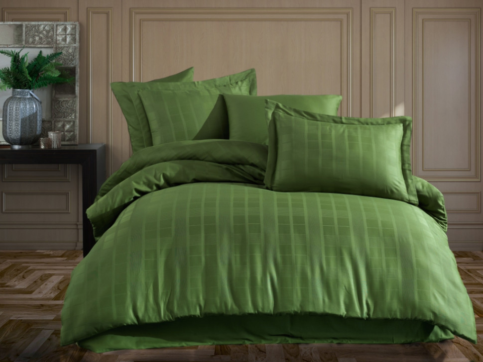 

КПБ Hobby Exclusive Sateen Diamond Ekose оливковый евро