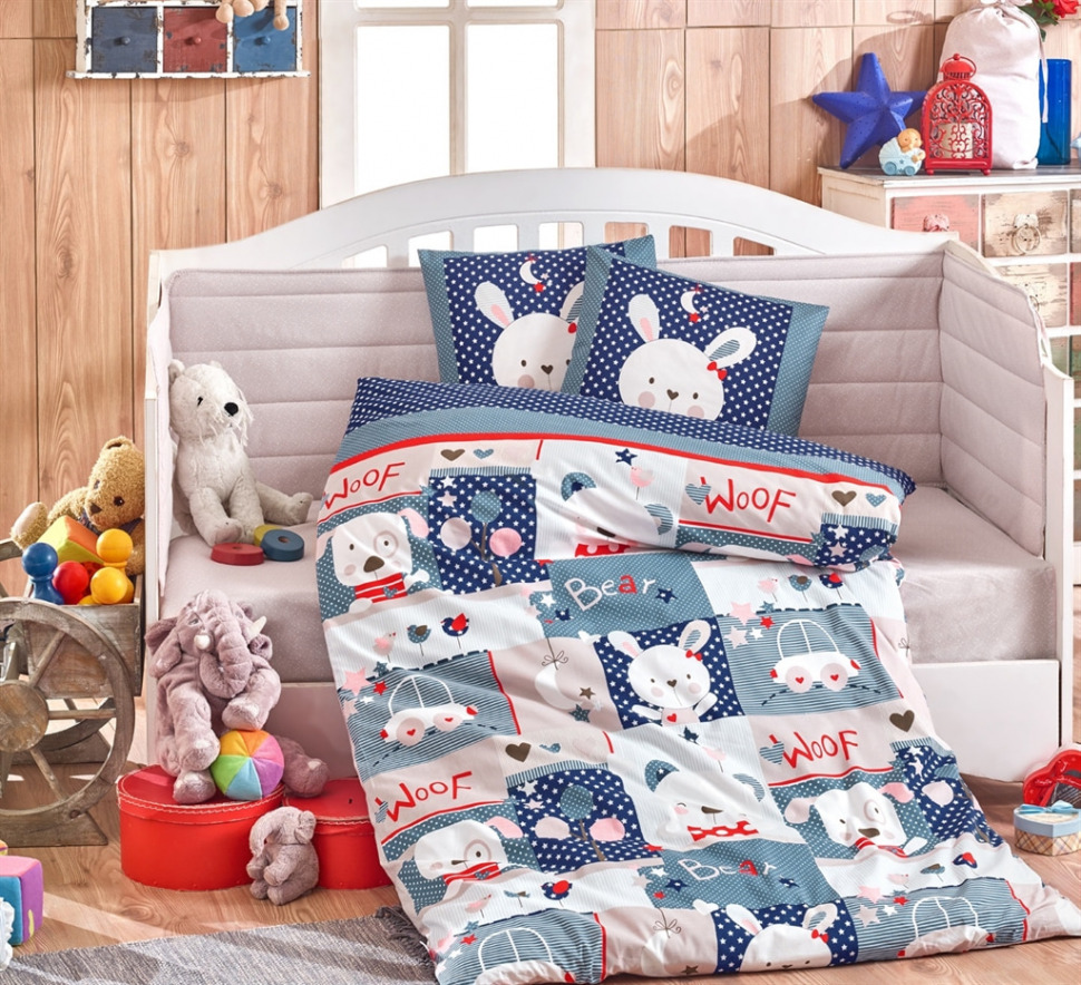 

Постельный комплект для детей Hobby Poplin Bebek Snoopy синий 100x150