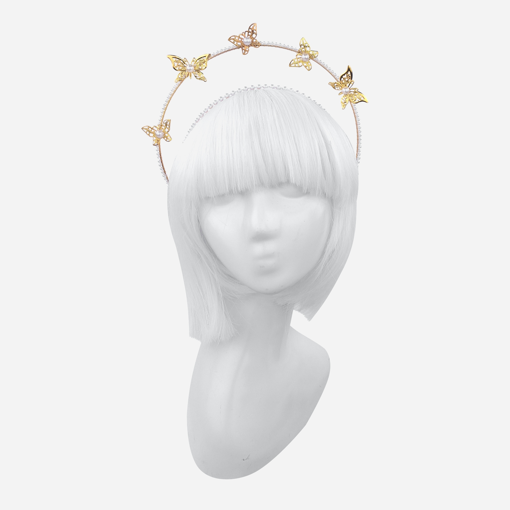 

Обруч Seta Decor Pearl BUTTERFLIES 21-559 Золотистый