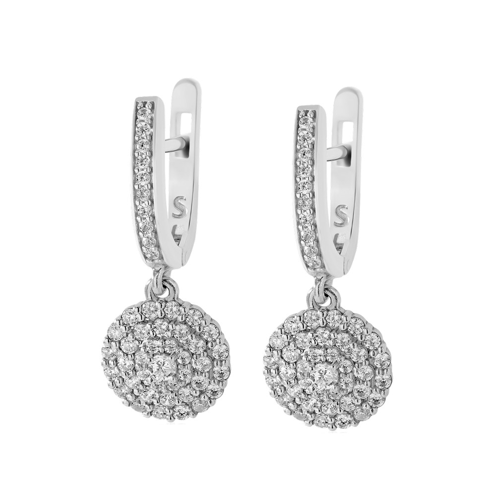 

Серебряные серьги со вставками фианита S007-10 GS-4629 р-