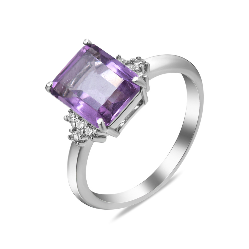 

Серебряное кольцо со вставками аметиста 103-6210 GS-4834 р-18