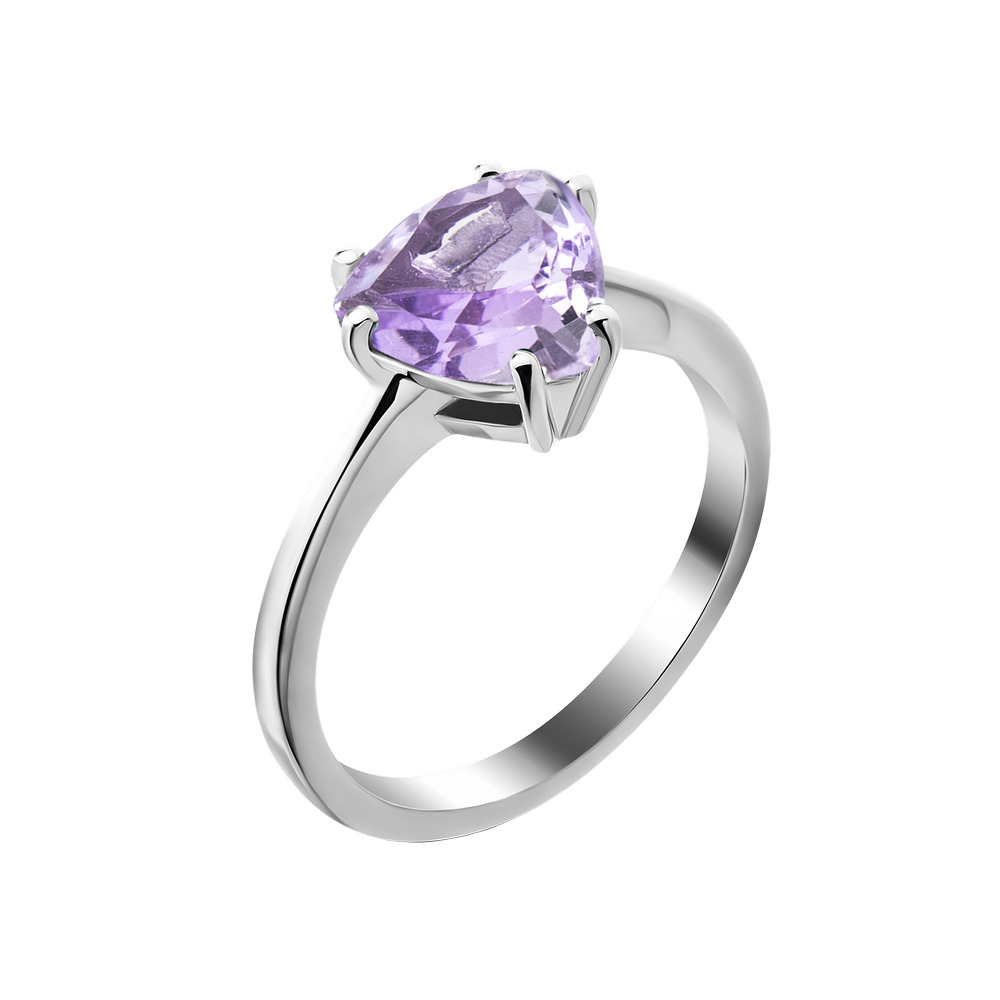 

Серебряное кольцо со вставками розового аметиста 073-63 GS-4867 р-18.5