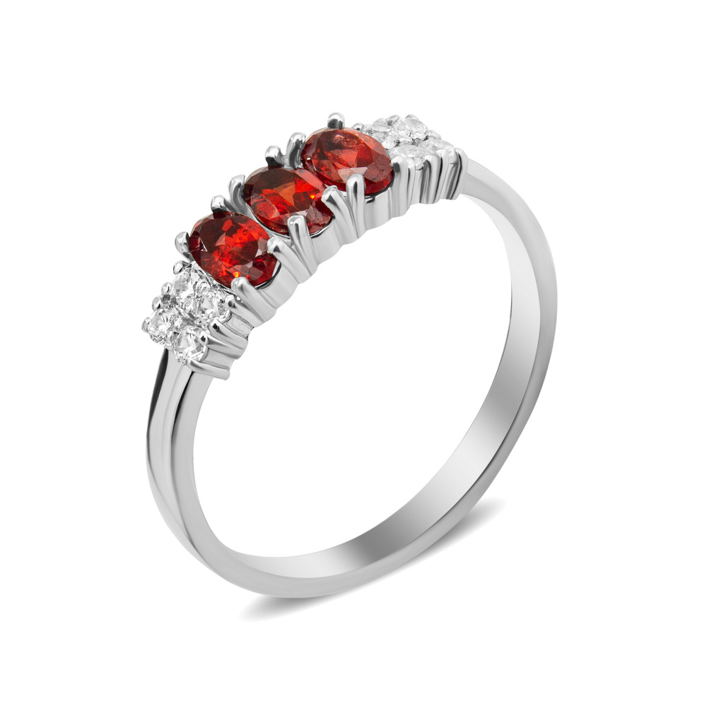 

Серебряное кольцо со вставками граната 063-4110 GS-4849 р-18