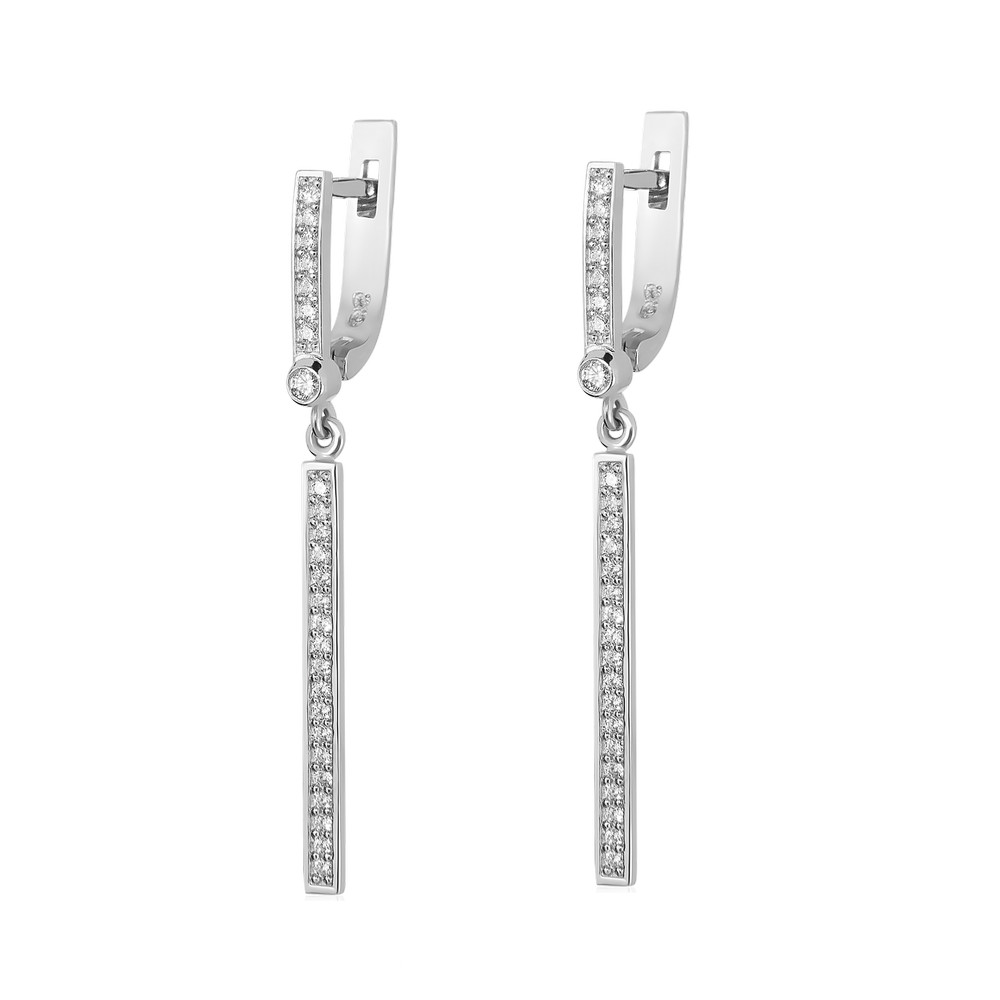 

Серебряные серьги со вставками фианита S052-10 GS-4640 р-